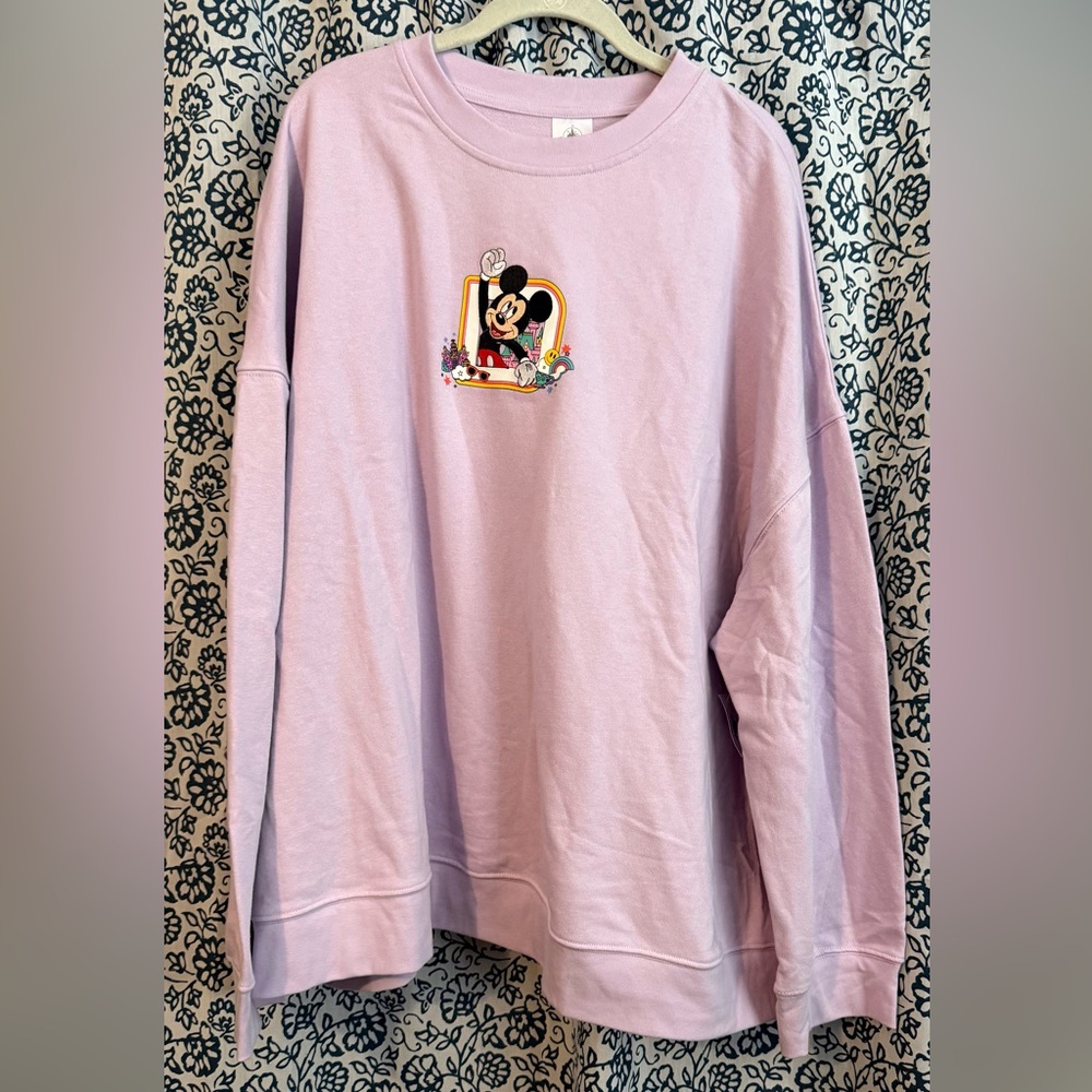 Disney Parks 3XL Embroidered Pastel Purple shirt